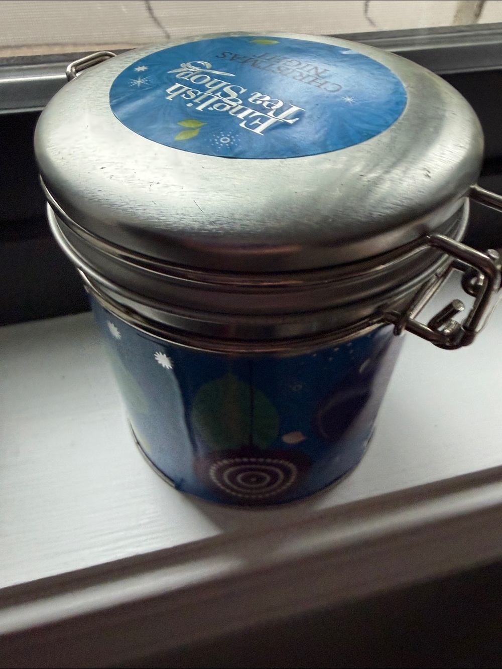 NWOT Christmas Night Organic Tea Tin - Blue - Picture 5 of 7